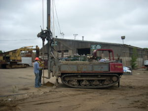 Industrial Drilling at the metal recycling facility