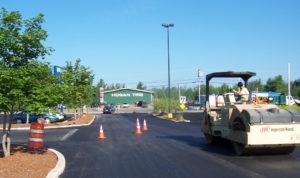 Pavement installation at a parking lot in Massachusetts