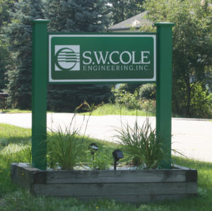 S.W.COLE sign outside our Augusta, Maine office
