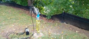 Slope inclinometer in use at a project site