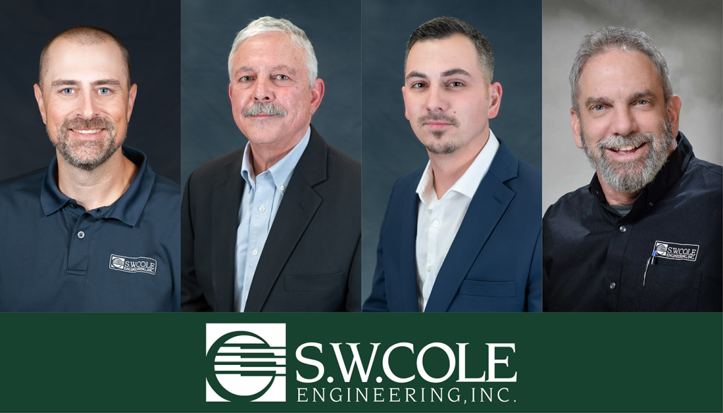 Photos of Andrew Michaud, Roger Domingo, Chris Raymond and Richard Smith with S.W. Cole logo at bottom